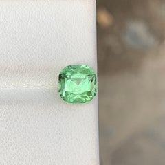 2 Cts Mint Green Square Cushion Cut Tourmaline Gemstone for Ring Jewellery 7mm