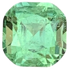 2 Cts Mint Green Square Cushion Cut Tourmaline Gemstone for Ring Jewellery 7mm