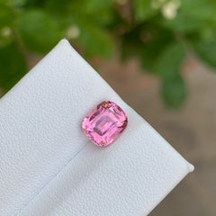 2 pierres précieuses de tourmaline rose pâle naturelle, taille coussin, pour bijoux, 8 mm
