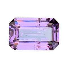 2 Cts Natural Lavender Color Spinel with Violet Lillic Hue Emerald Cut Gemstone