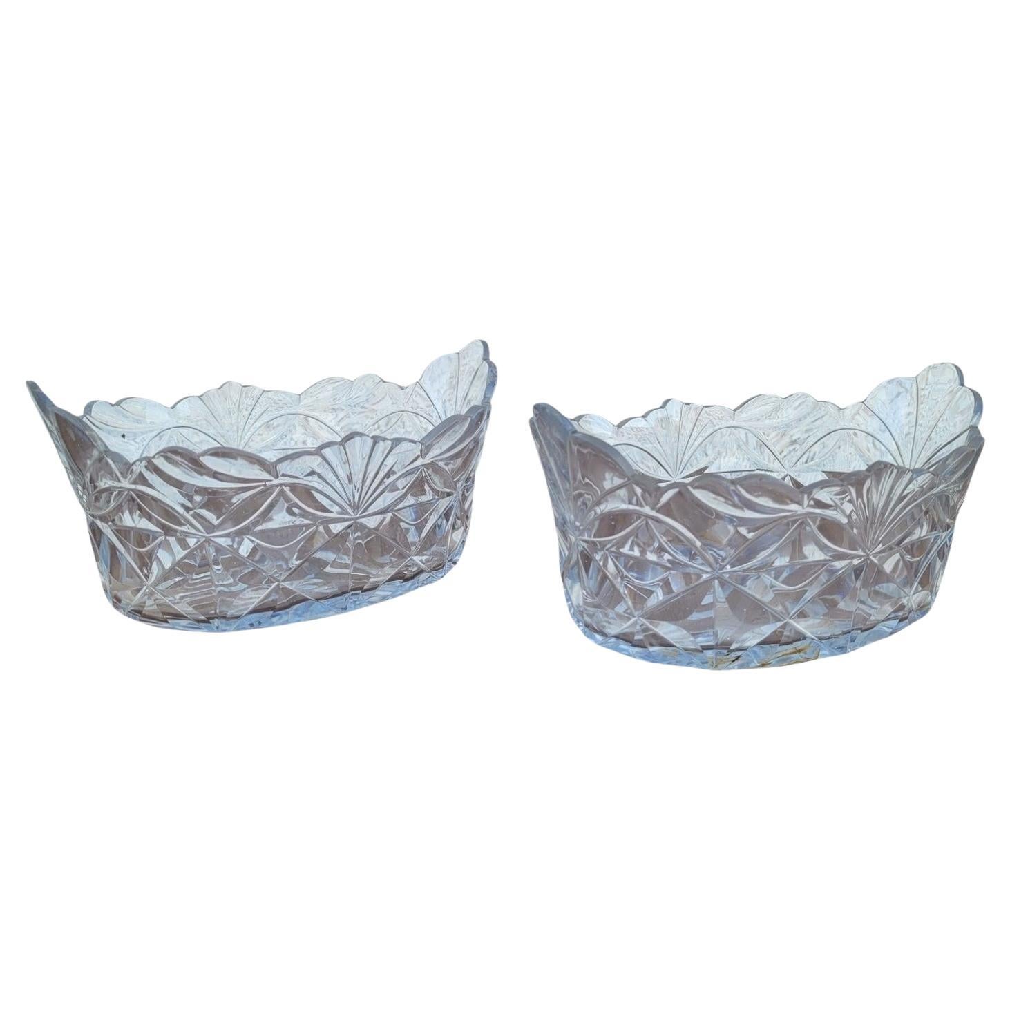 2 Cut Crystal Bowls, 19th Century