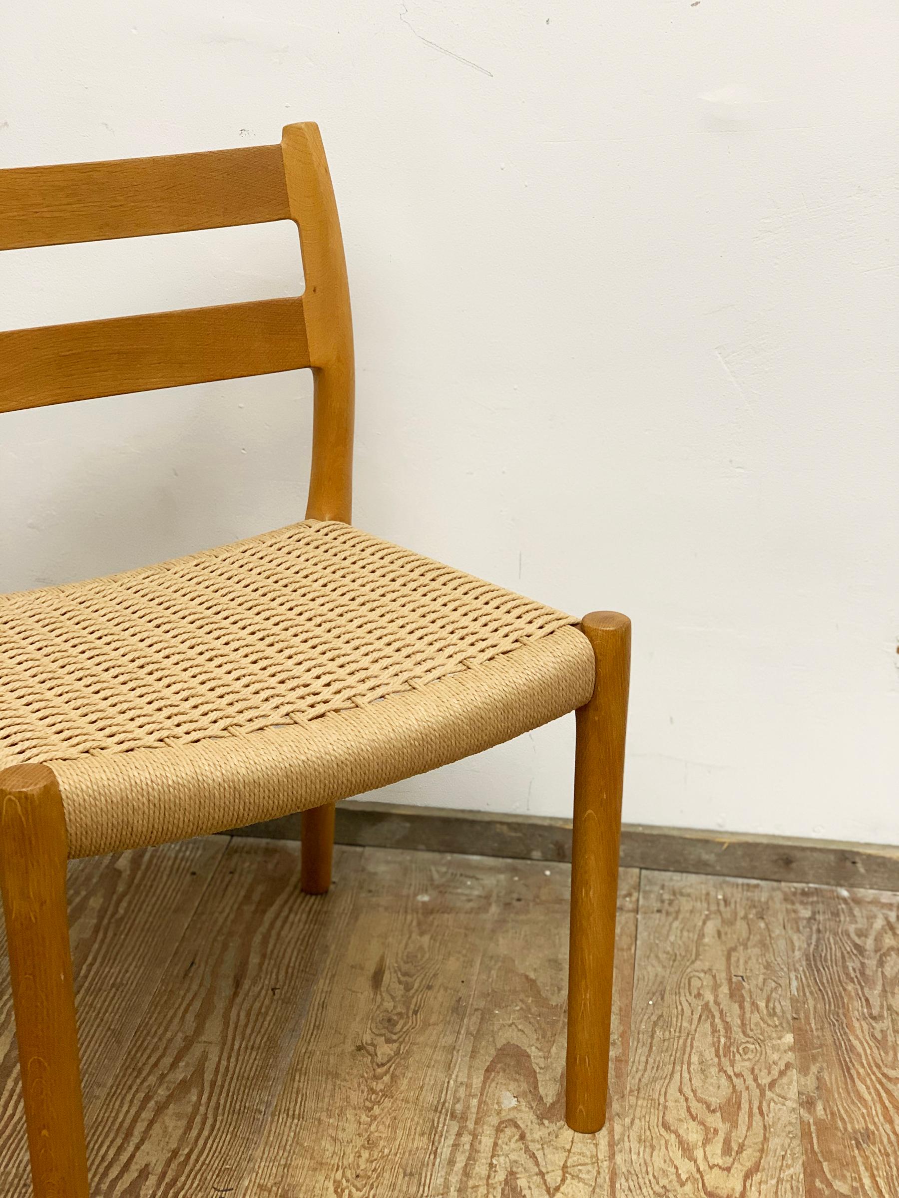 2 Danish Mid-Century Oak Dining Chairs #84 by Niels O. Møller for J. L. Moller 3