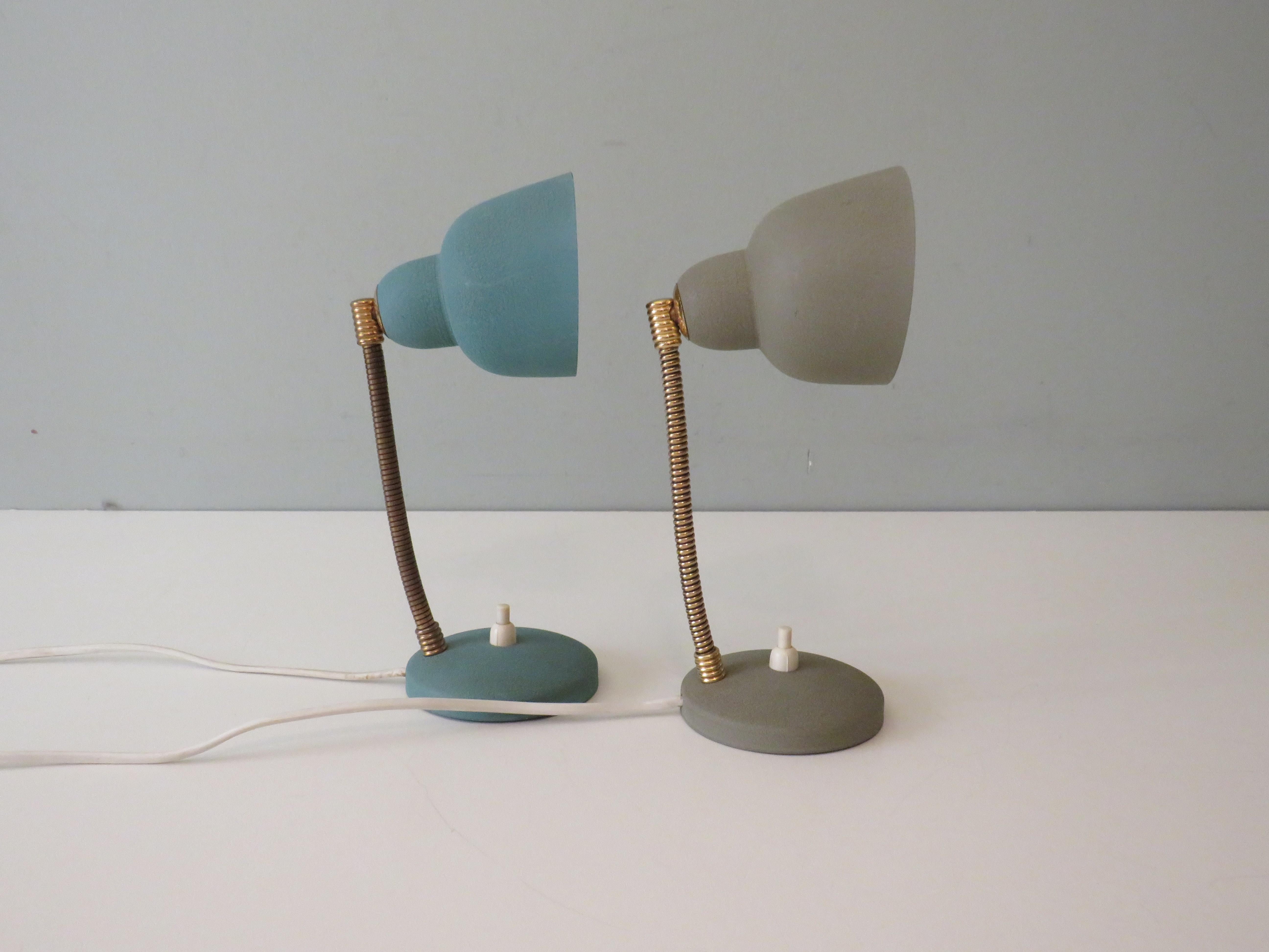 Mid-20th Century 2 Desk Lamps - Bedside Lamps from Aluminor, France 1950