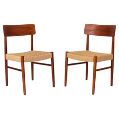 2 Dining Chairs 1960s - Danish, Teak, Papercord seats