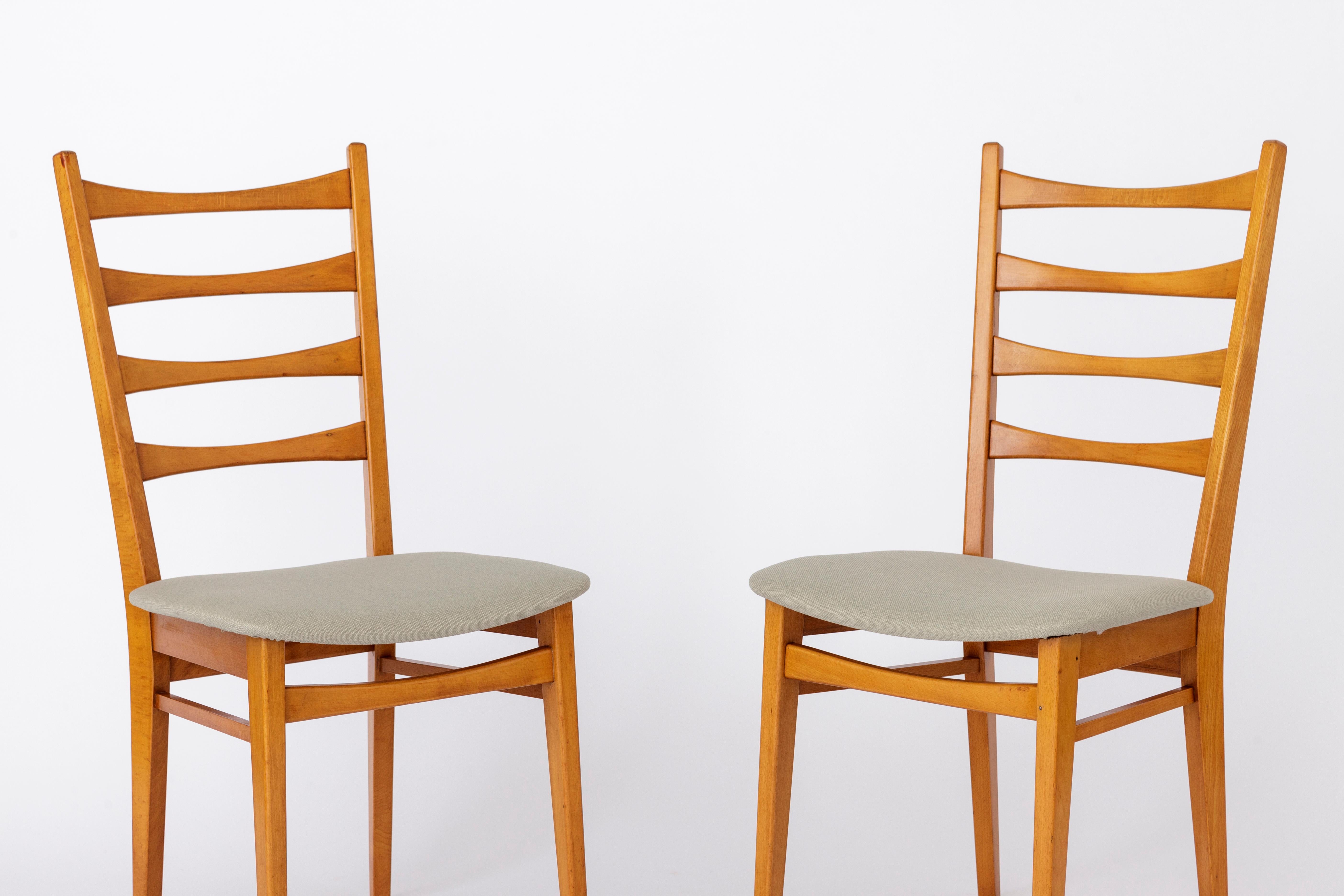 Mid-Century Modern 2 Dining Chairs 1960s Germany For Sale