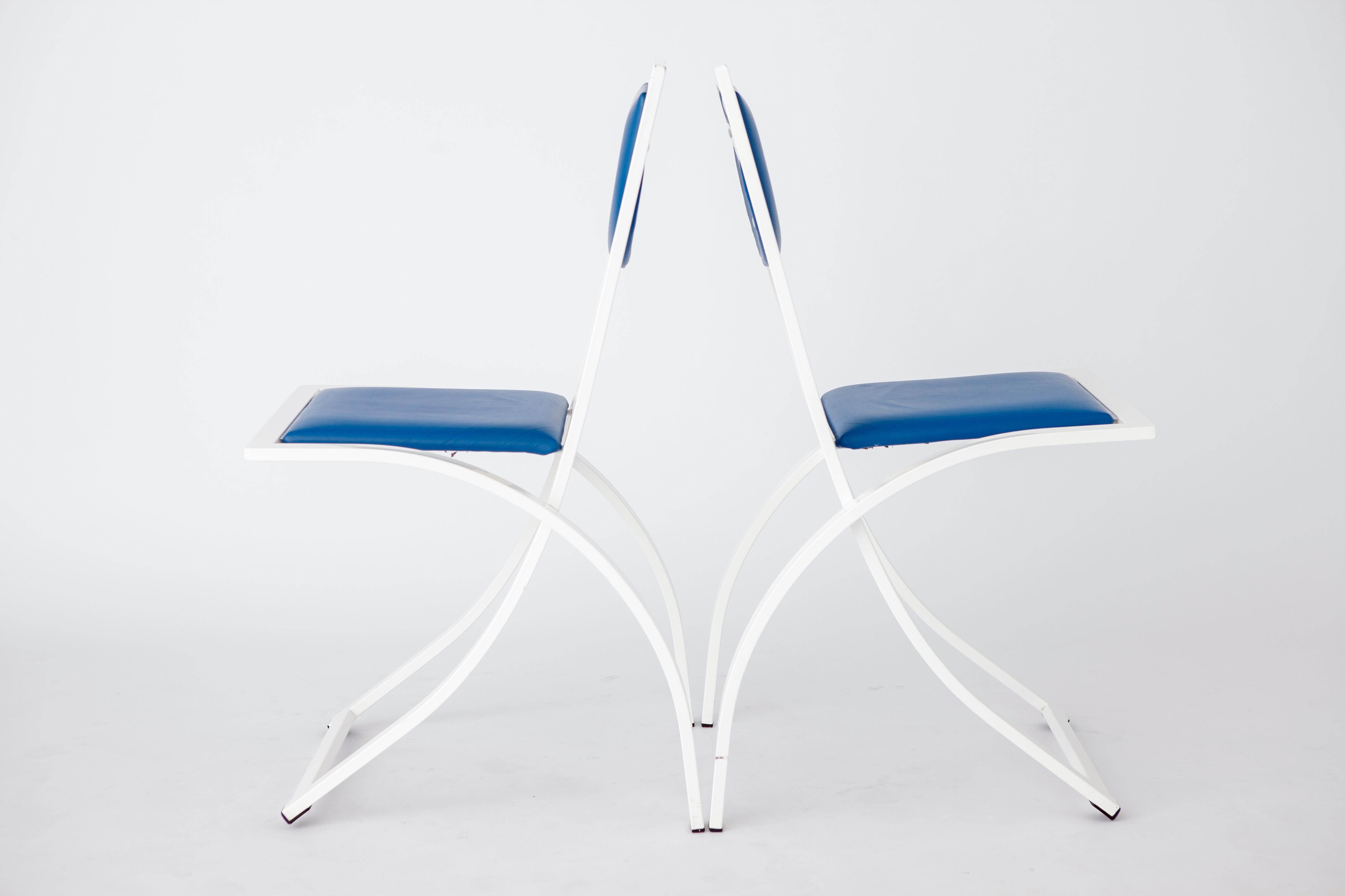 Mid-Century Modern 2 Dining Chairs by Karl Friedrich Förster for manufacturer KFF Germany, 1980s, S For Sale