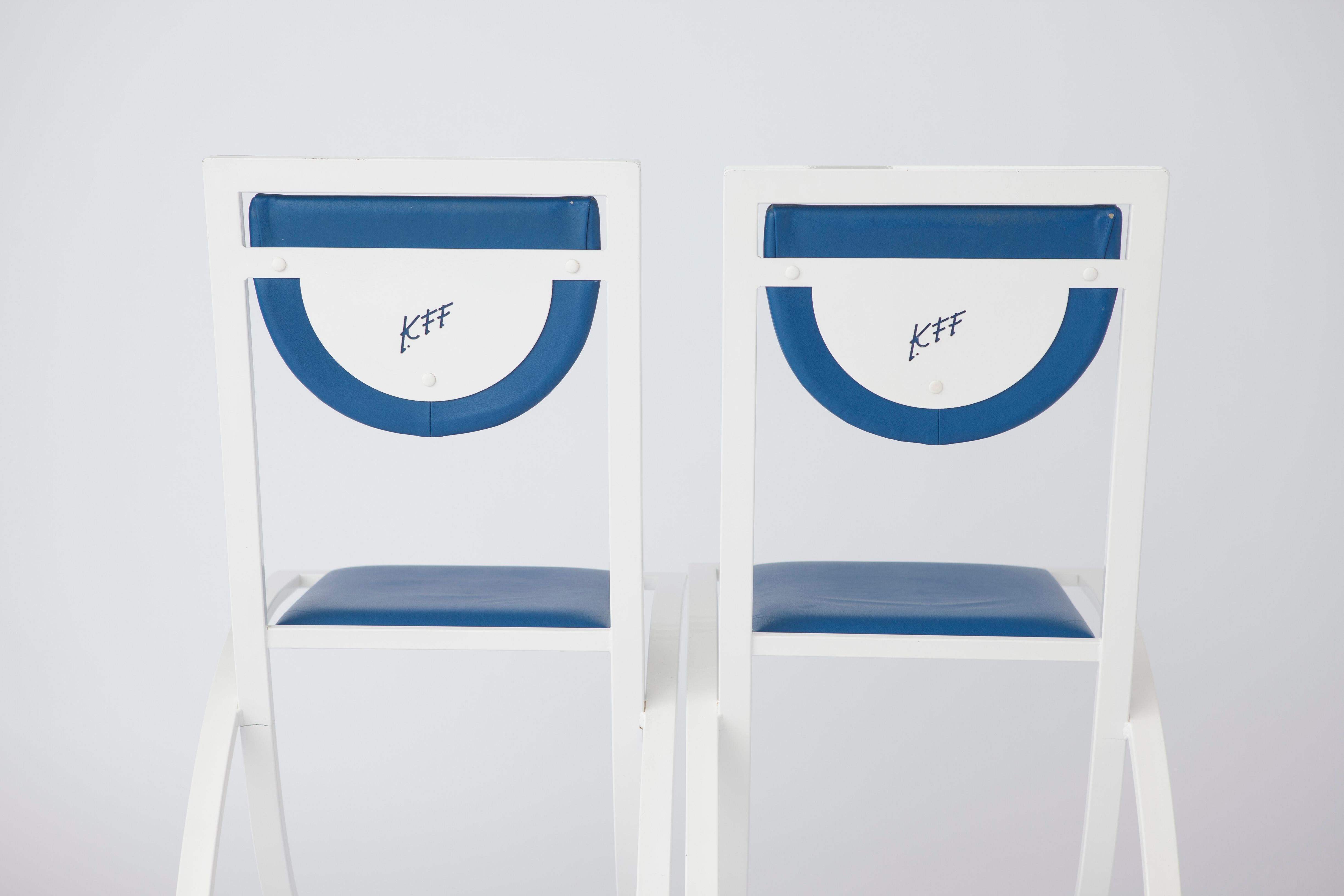 2 Dining Chairs by Karl Friedrich Förster for manufacturer KFF Germany, 1980s, S In Good Condition For Sale In Hannover, DE