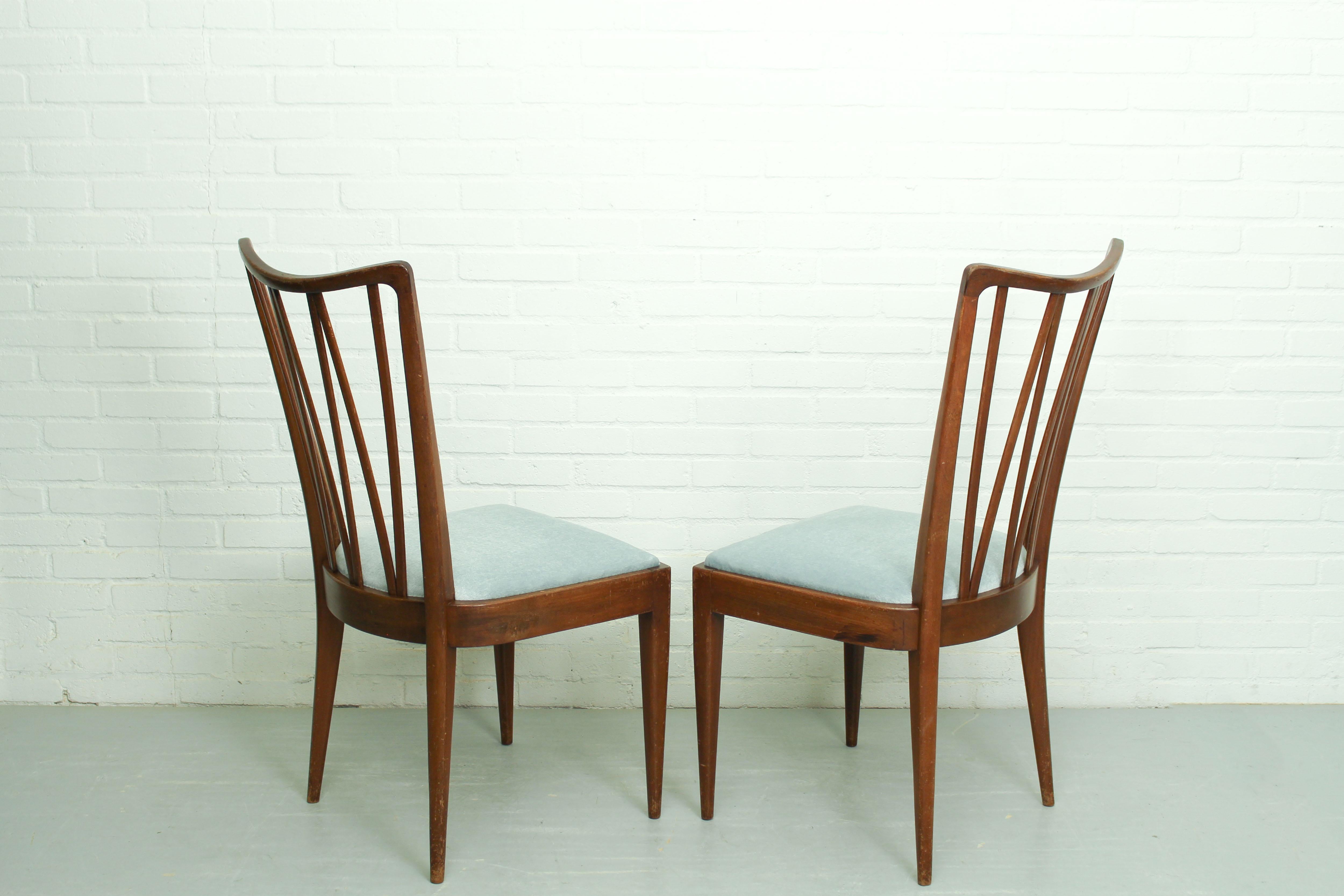 Néerlandais 2 chaises de salle à manger conçues par A. Patijn pour Zijlstra Furniture, Pays-Bas en vente