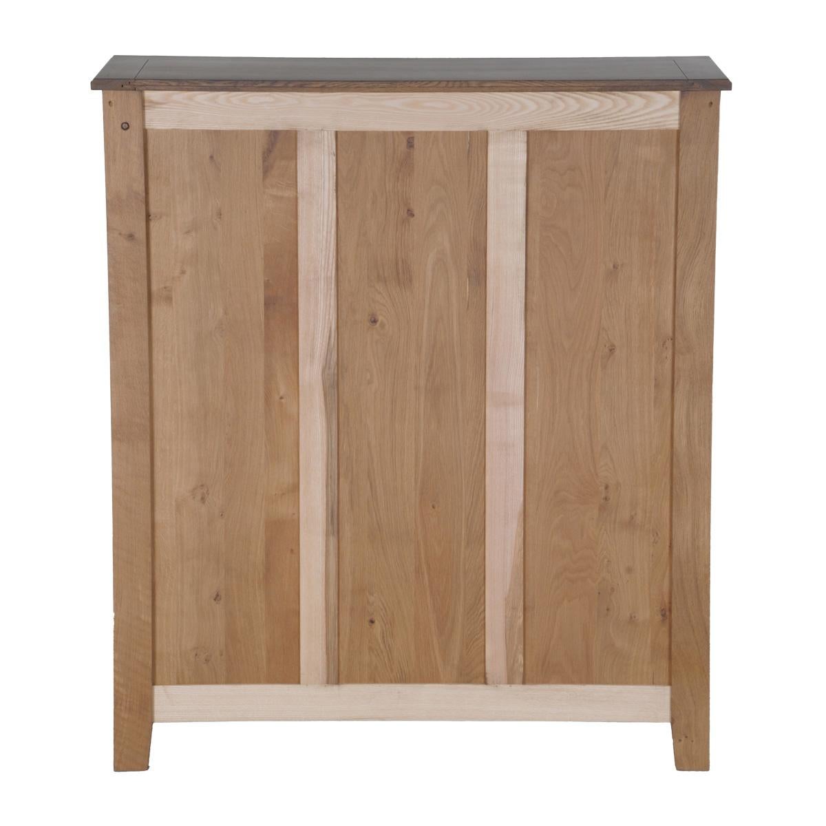 Contemporary 2-door 3-drawer Cabinet in solid oak, a French Directoire style interpretation For Sale