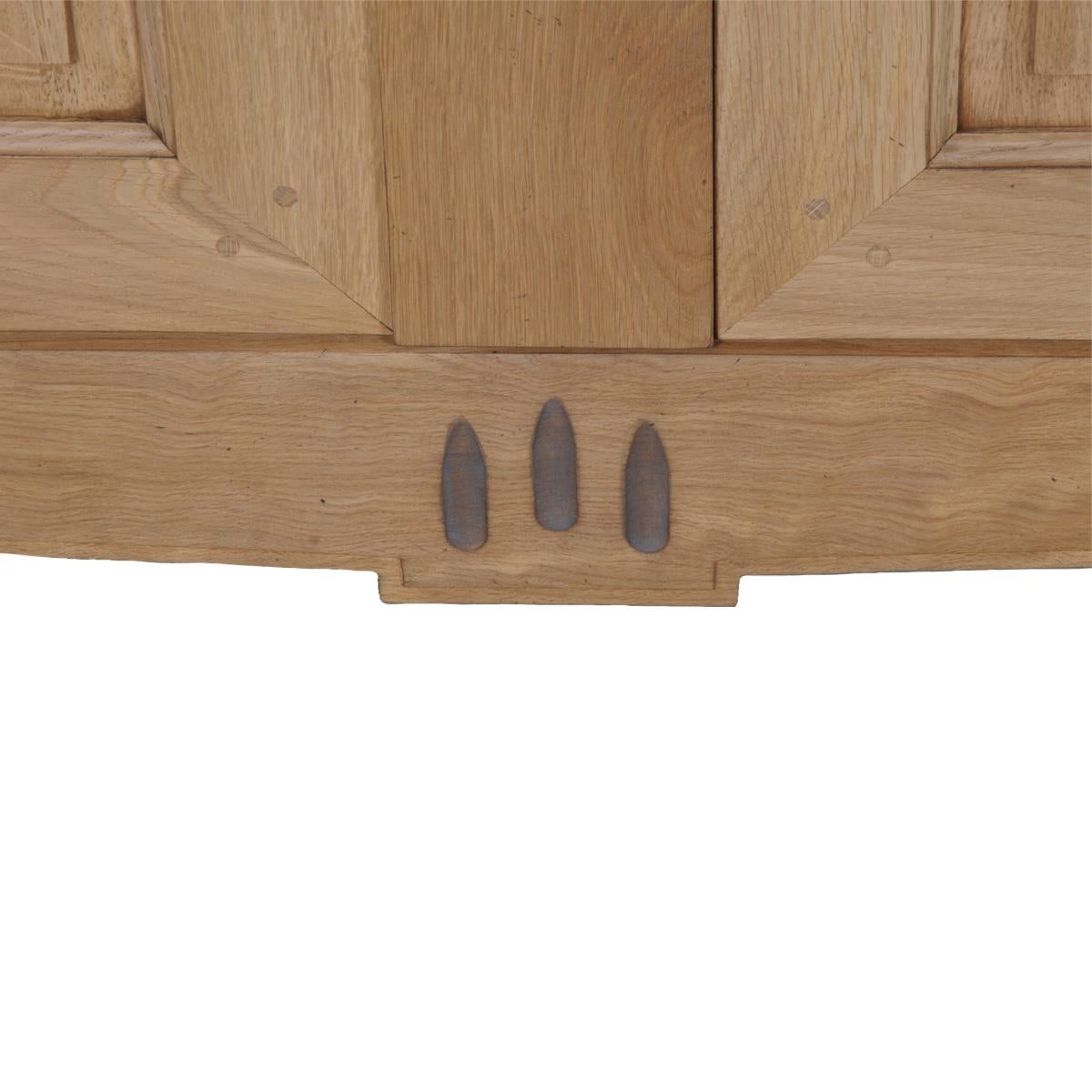 2-door 3-drawer Cabinet in solid oak, a French Directoire style interpretation For Sale 2