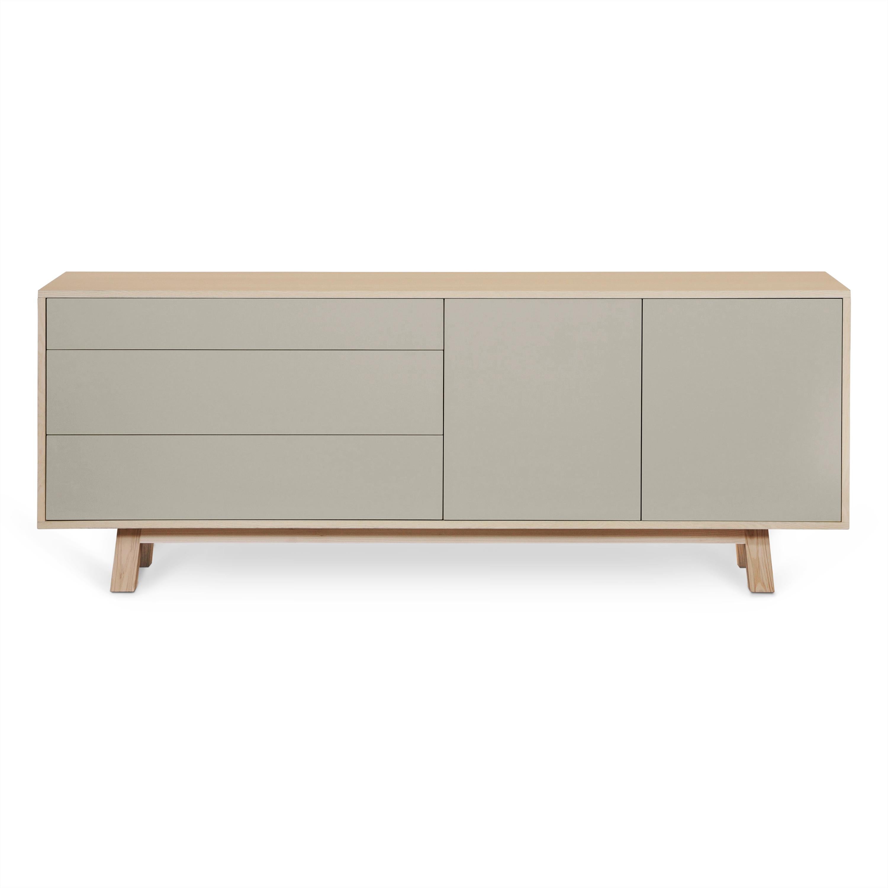 Français Enfilade bas personnalisable gris clair, design Eric Gizard - Paris en vente
