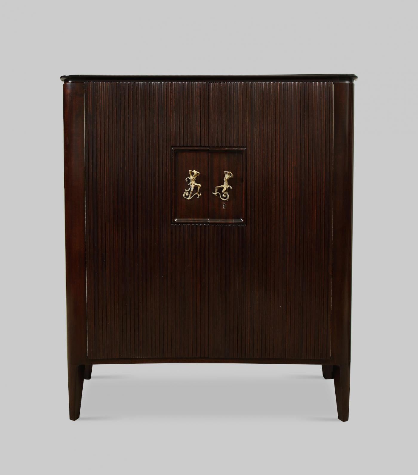 Mid-Century Modern Osvaldo Borsani & Lucio Fontana Cabinet