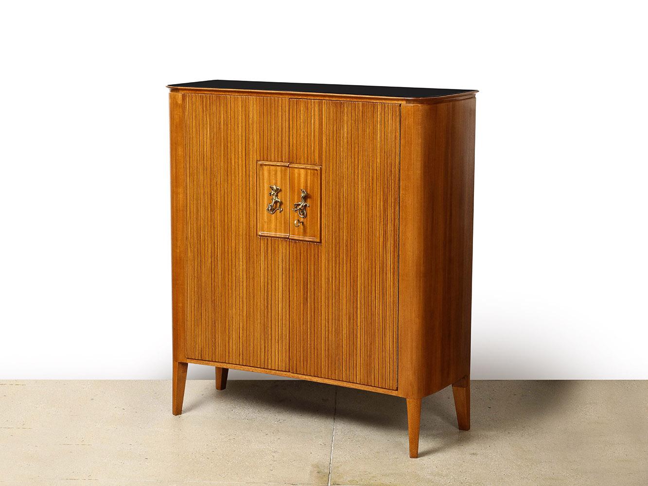 Hand-Crafted 2-Door Cabinet by Osvaldo Borsani & Lucio Fontana for ABV