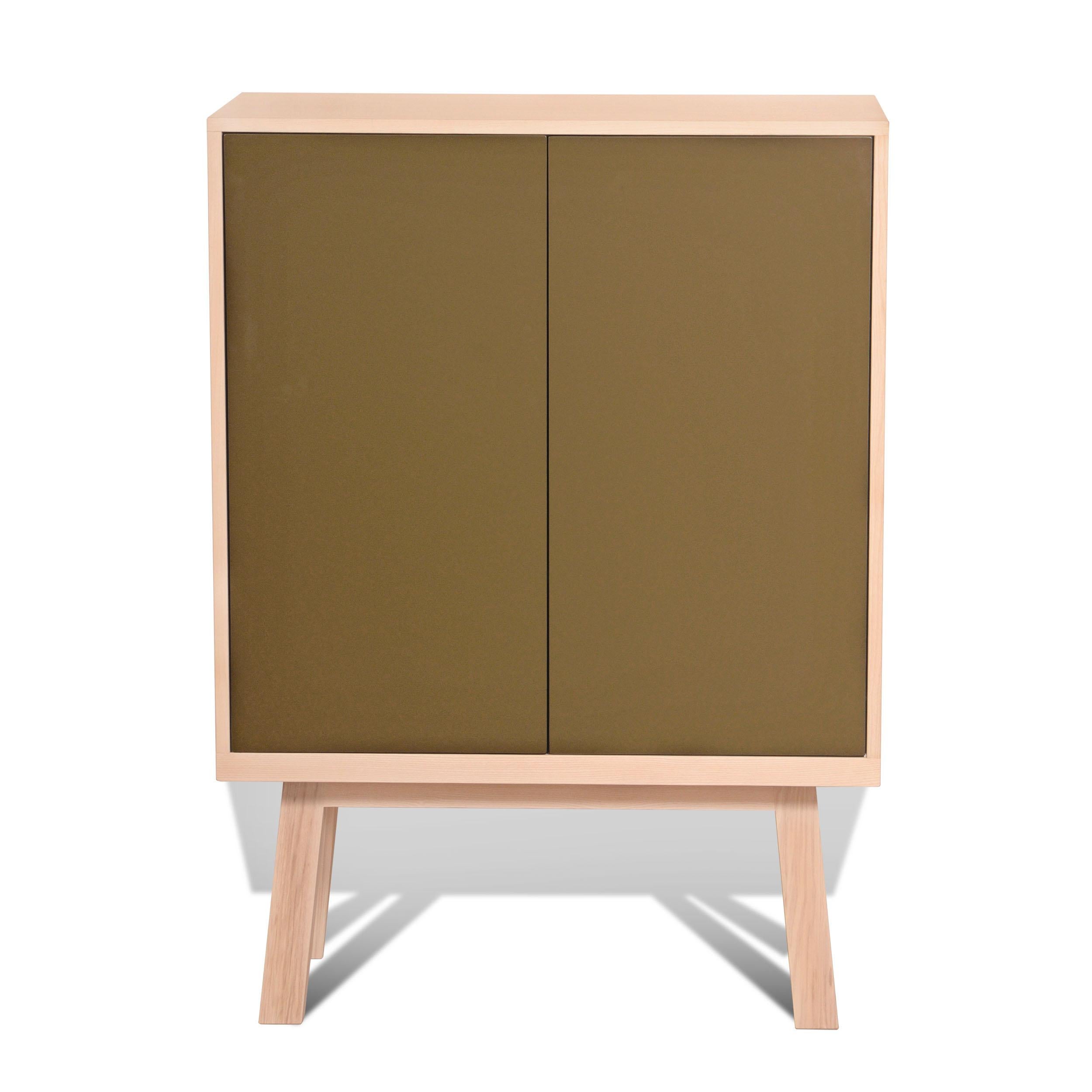 Scandinavian Modern 2-Door Cabinet Égée Designed by Eric Gizard, Paris For Sale