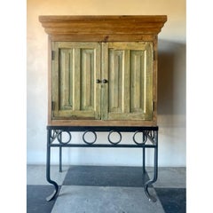2-Door Cabinet with Metal Frame Table Base, FR-1106-03