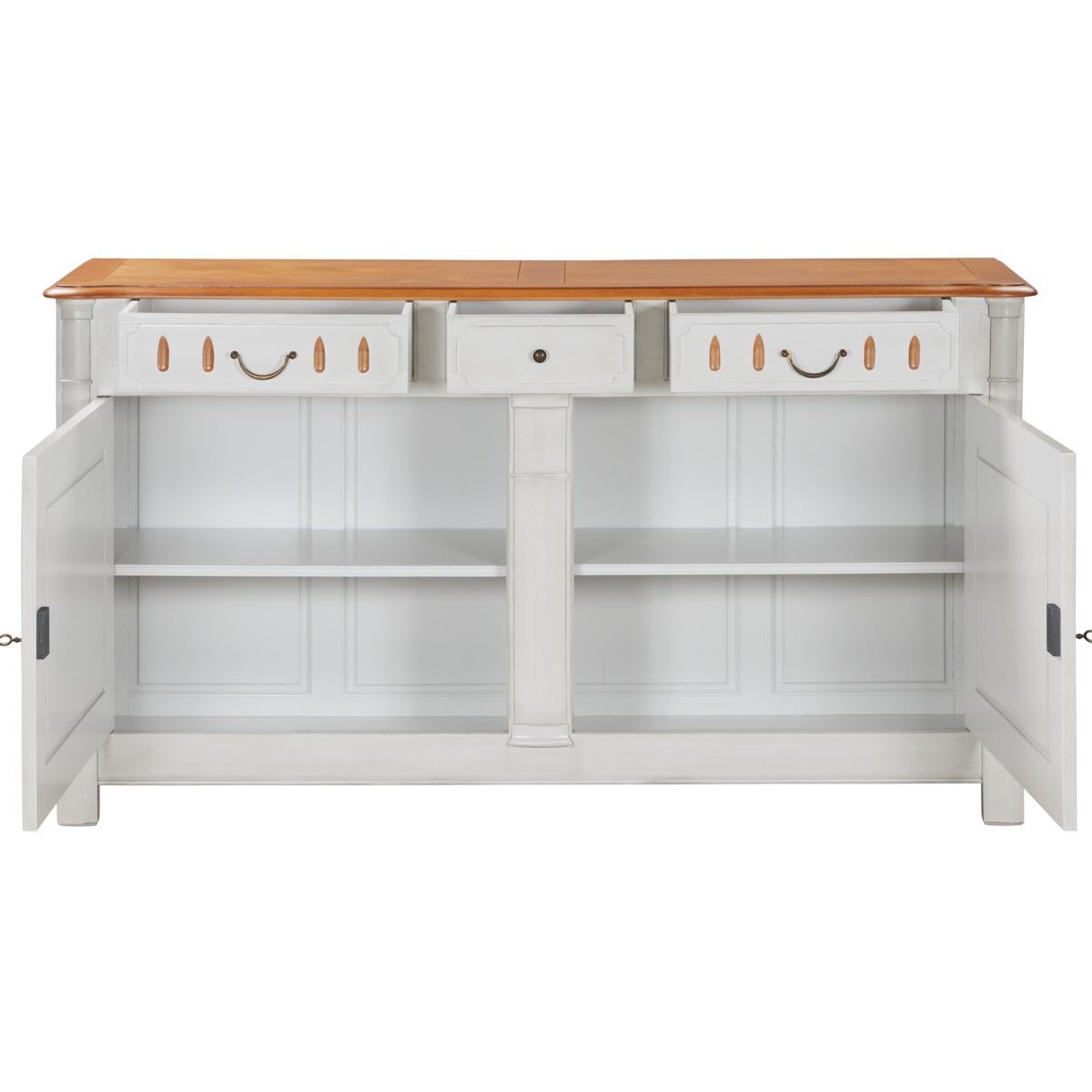 Stile provenzale Credenza francese a 2 ante in rovere massiccio in vendita