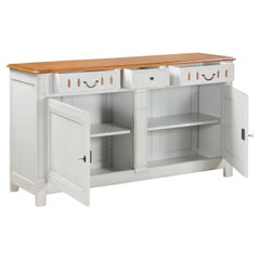 Buffet traditionnel français 2 portes en chêne massif