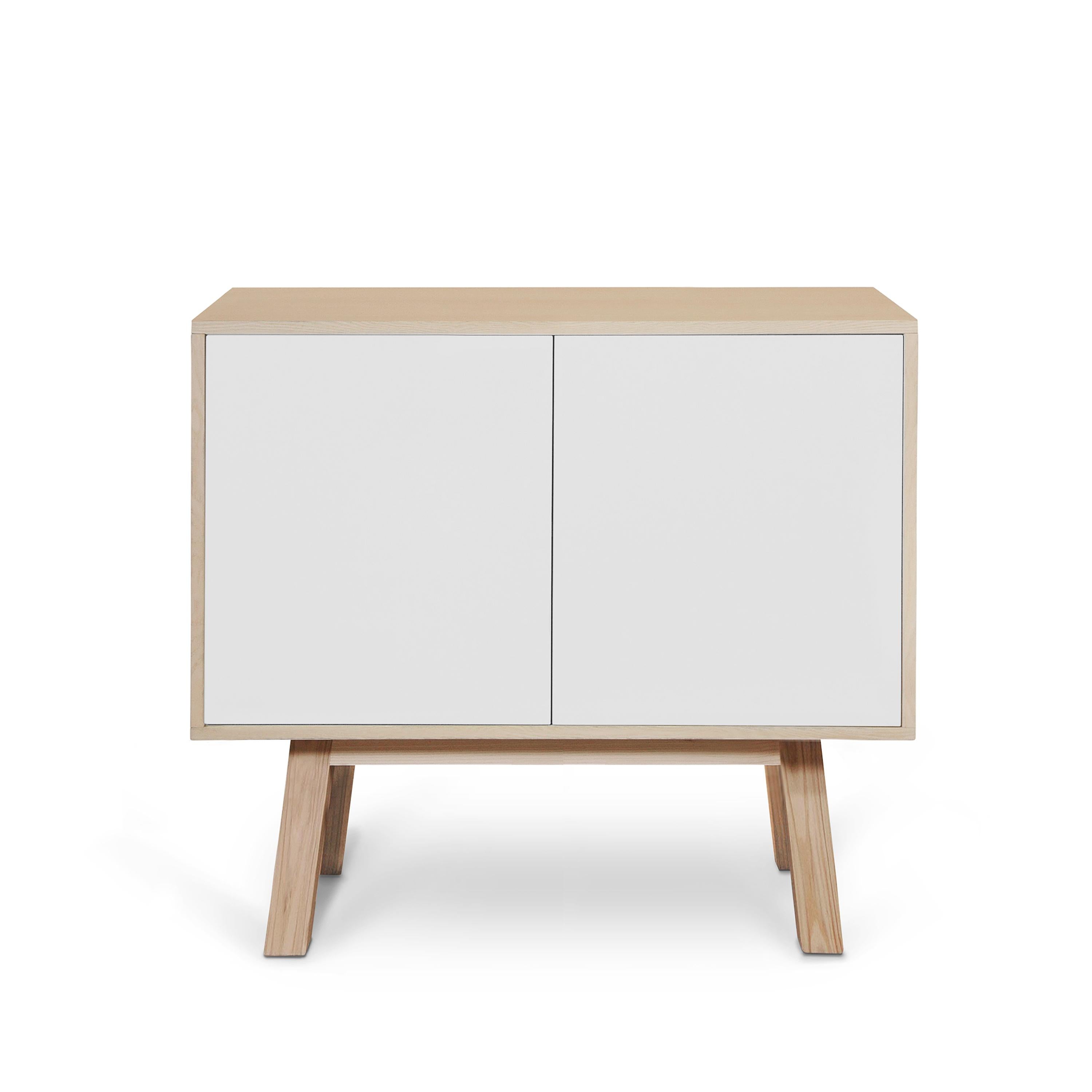 French 2-door scandinavian cabinet by Eric Gizard, Paris white + 10 other colours For Sale