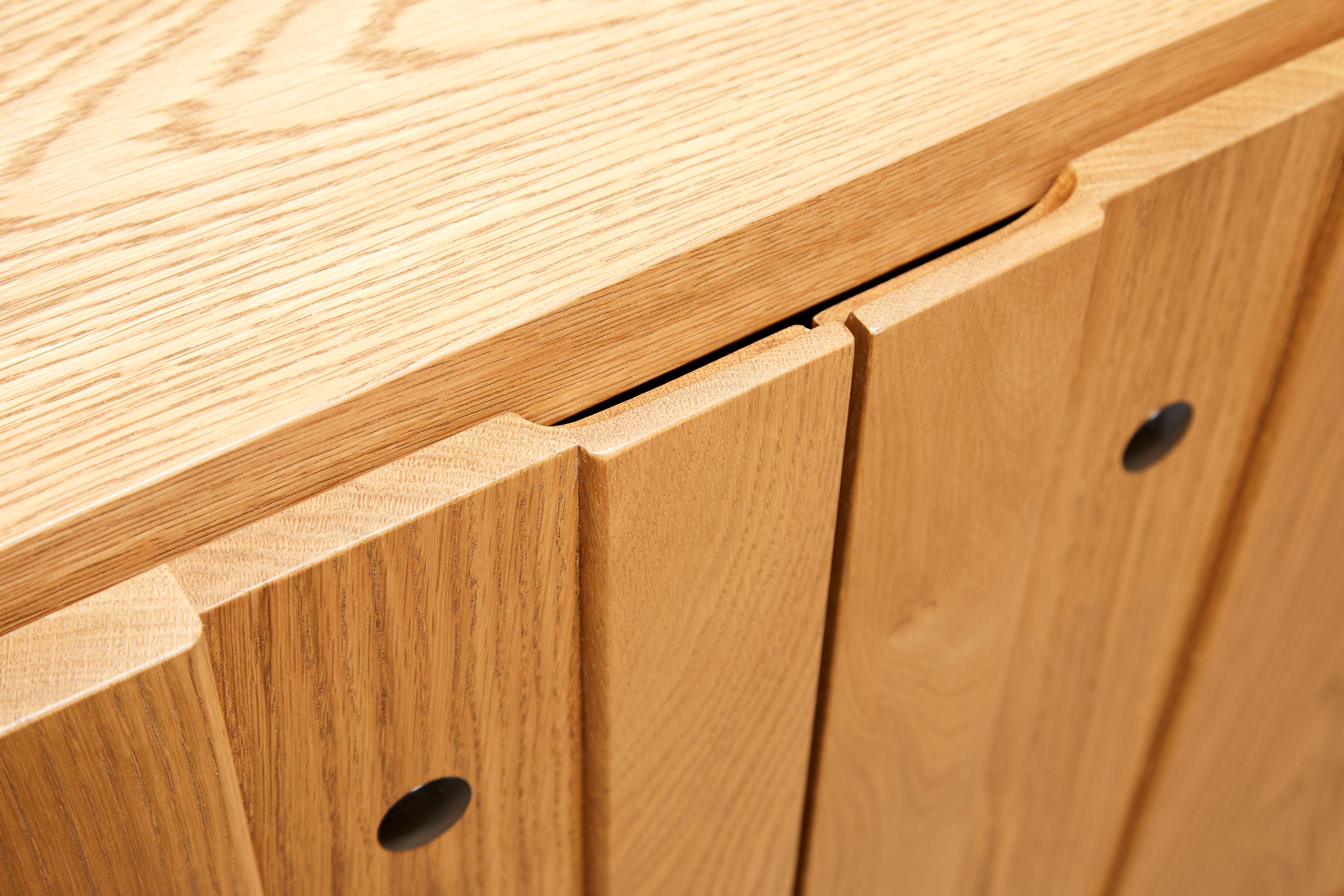 Mid-Century Modern Oiled Oak 2-Door Ojai Cabinet by Lawson-Fenning 