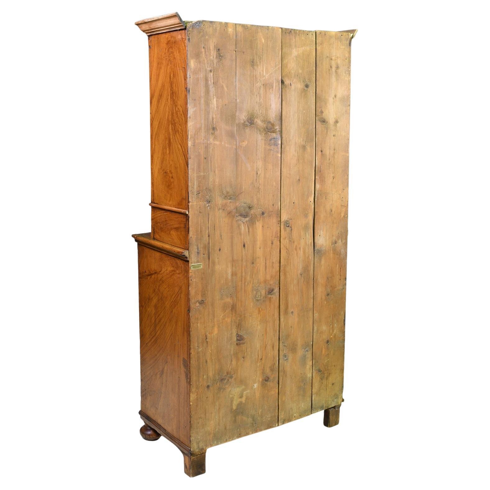 19th Century Antique Provincial Cupboard with Original Faux-Bois Painted Finish, c. 1830 For Sale