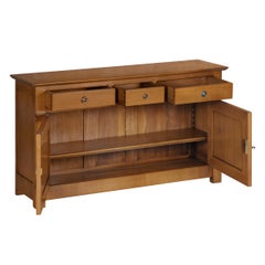Buffet a 2 ante in legno massiccio di ciliegio, realizzato a mano in stile provinciale francese.