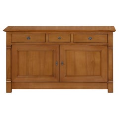 French Provincial handcrafted bespoke 2-door buffet in solid cherry wood