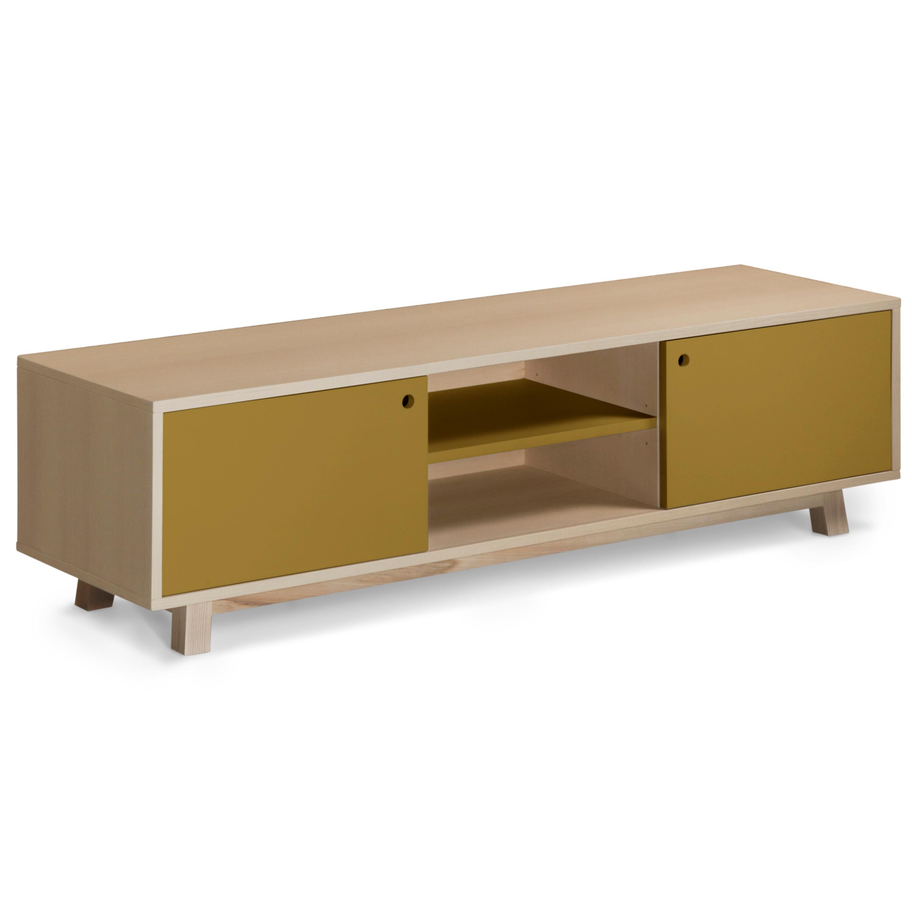 2-door French TV stand, scandinavian design by Eric Gizard, Paris - 11 colours  In New Condition For Sale In Landivy, FR