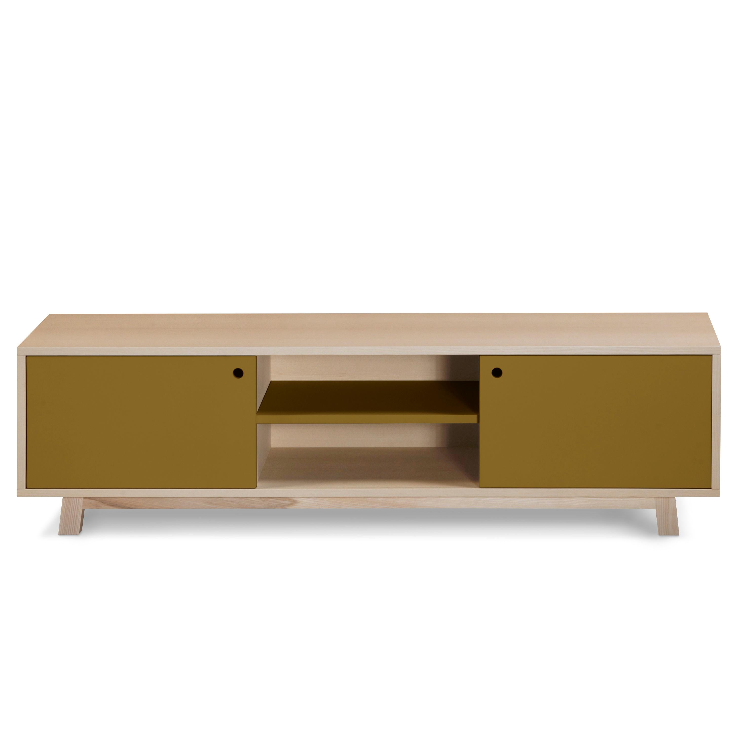 Ash 2-door French TV stand, scandinavian design by Eric Gizard, Paris - 11 colours  For Sale