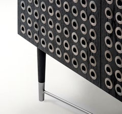 2 Doors Cabinet in Black Oak by Larissa Batista