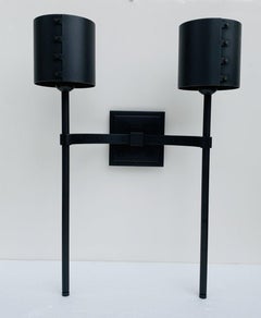 2 Double Bronze Sconces by Solis Betancourt/Holly Hunt
