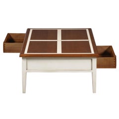 2-drawer coffee table in cherry, a French Directoire Style interpretation