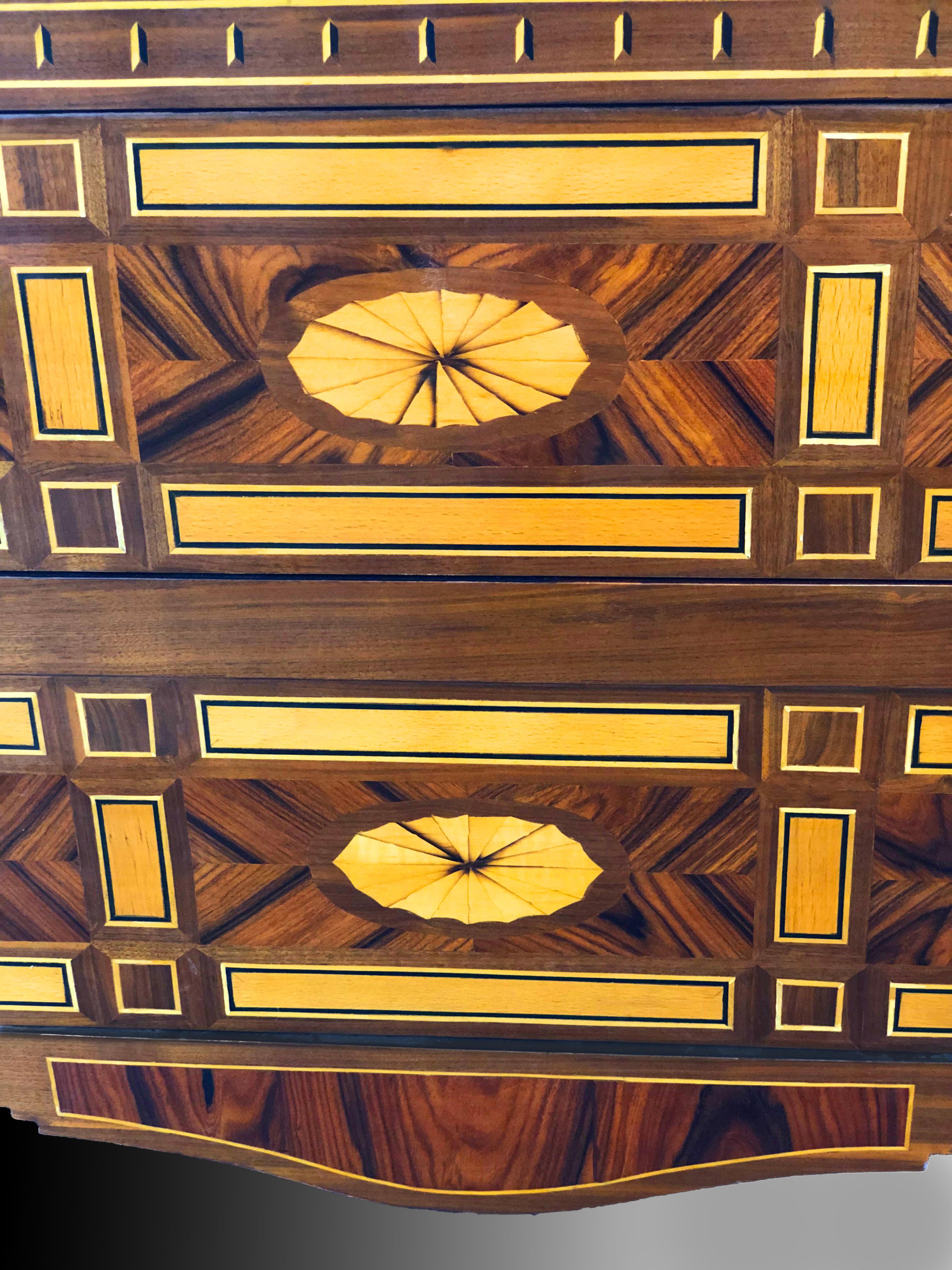 2-Drawer Hall Commode with Outstanding Parquetry In Excellent Condition In Santander, ES