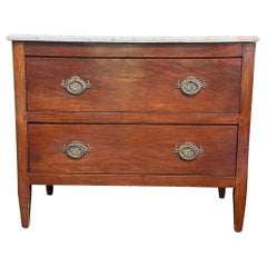 Antique 2 Drawer Mahogany 19th Century French Chest