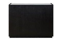 2 Drawer Nightstand: Black Oak - Gray Stone Top