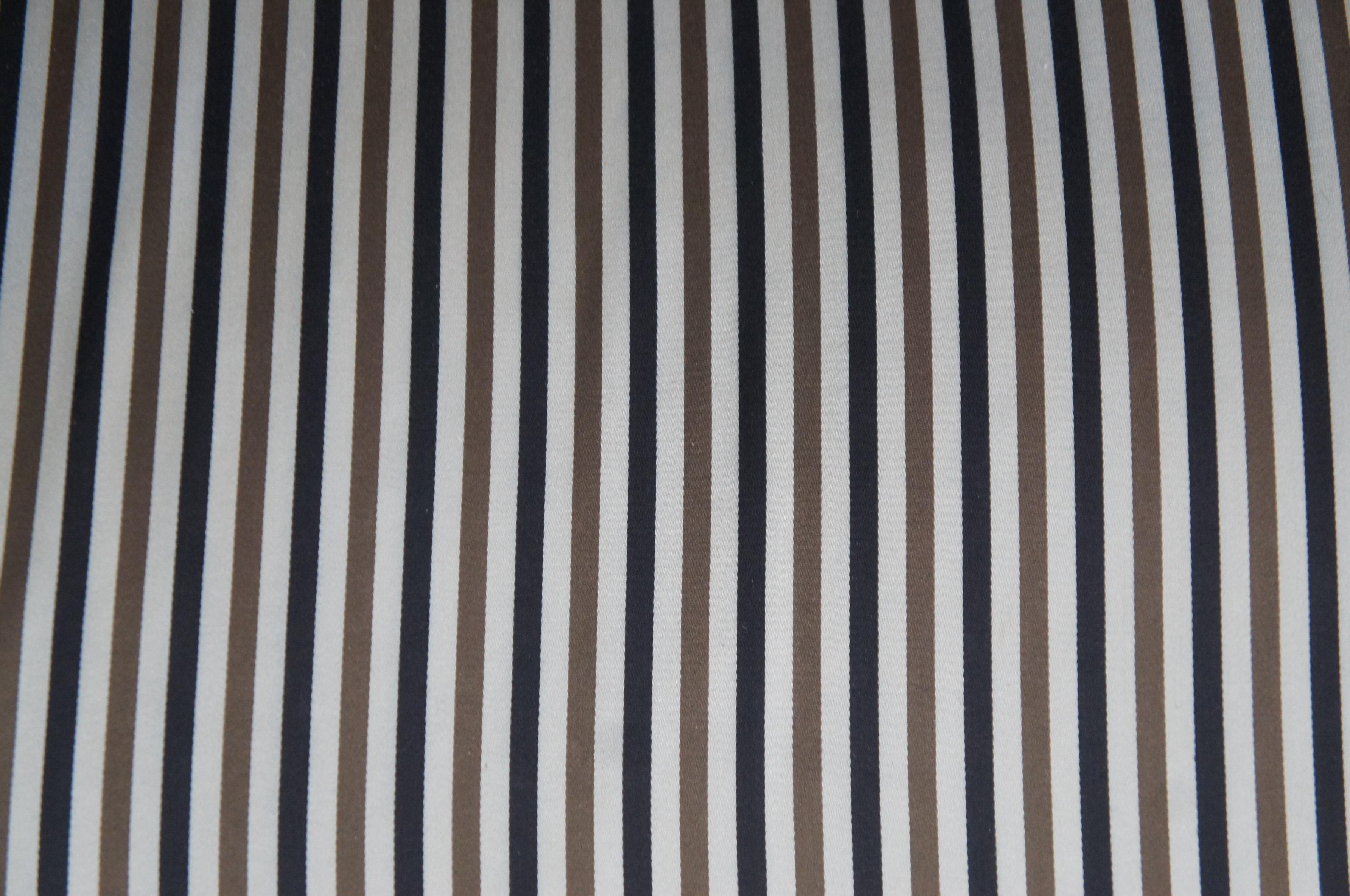 2 Drexel Heritage Federal Style Mahogany Camelback Striped Loveseats Settee 54