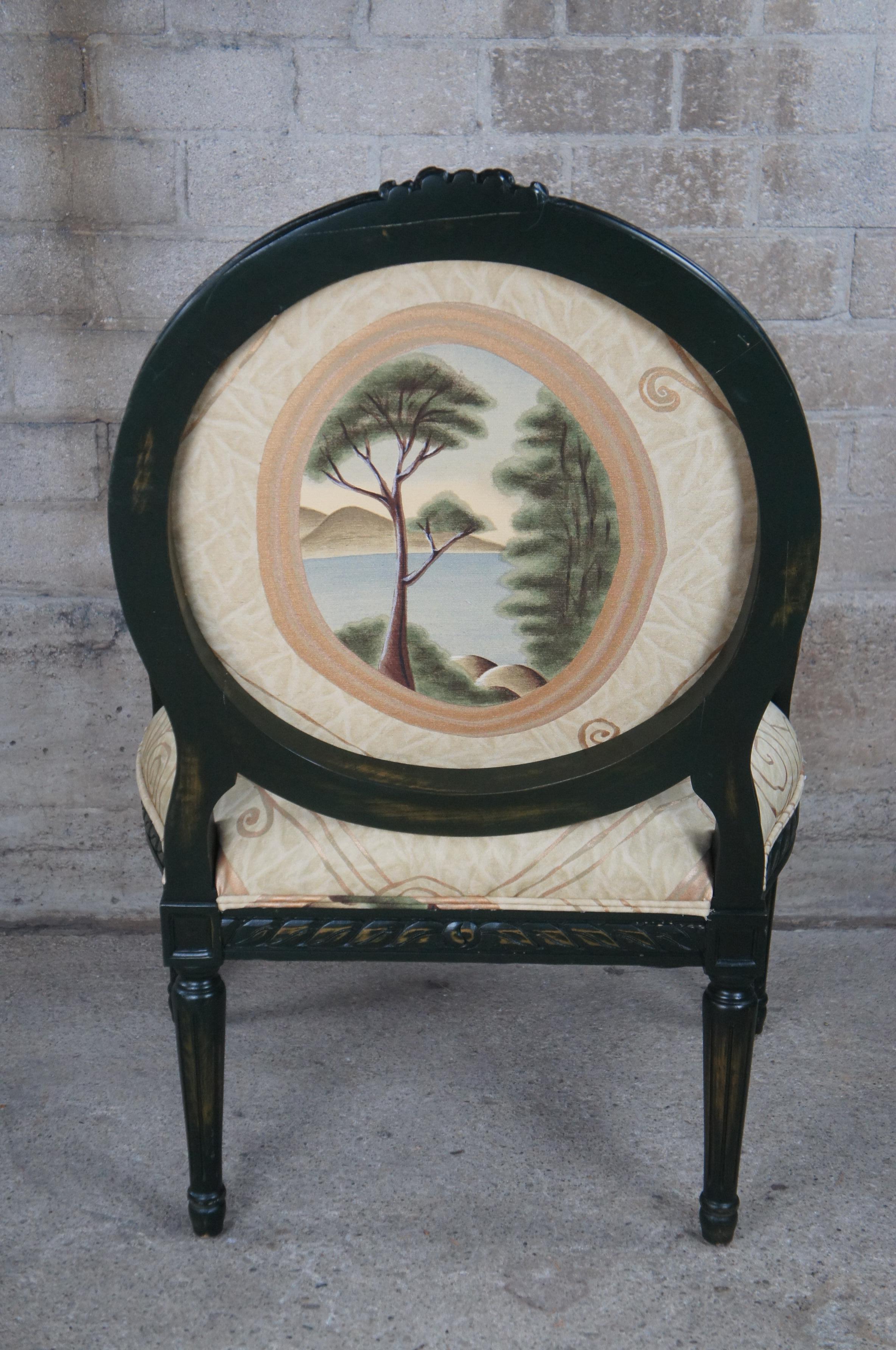 2 fauteuils néoclassiques Louis XVI à dossier ballon français Drexel Heritage en vente 5
