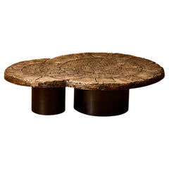 Table basse « 2 Dry Drops » en bronze d'Erwan Boulloud.
