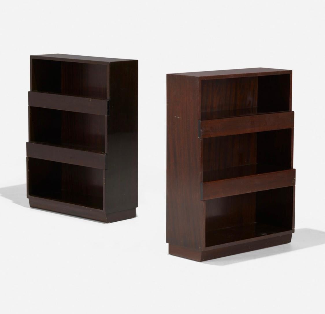 American Pair Dunbar Early Modern Mahogany Bookcases, Model 3312 For Sale