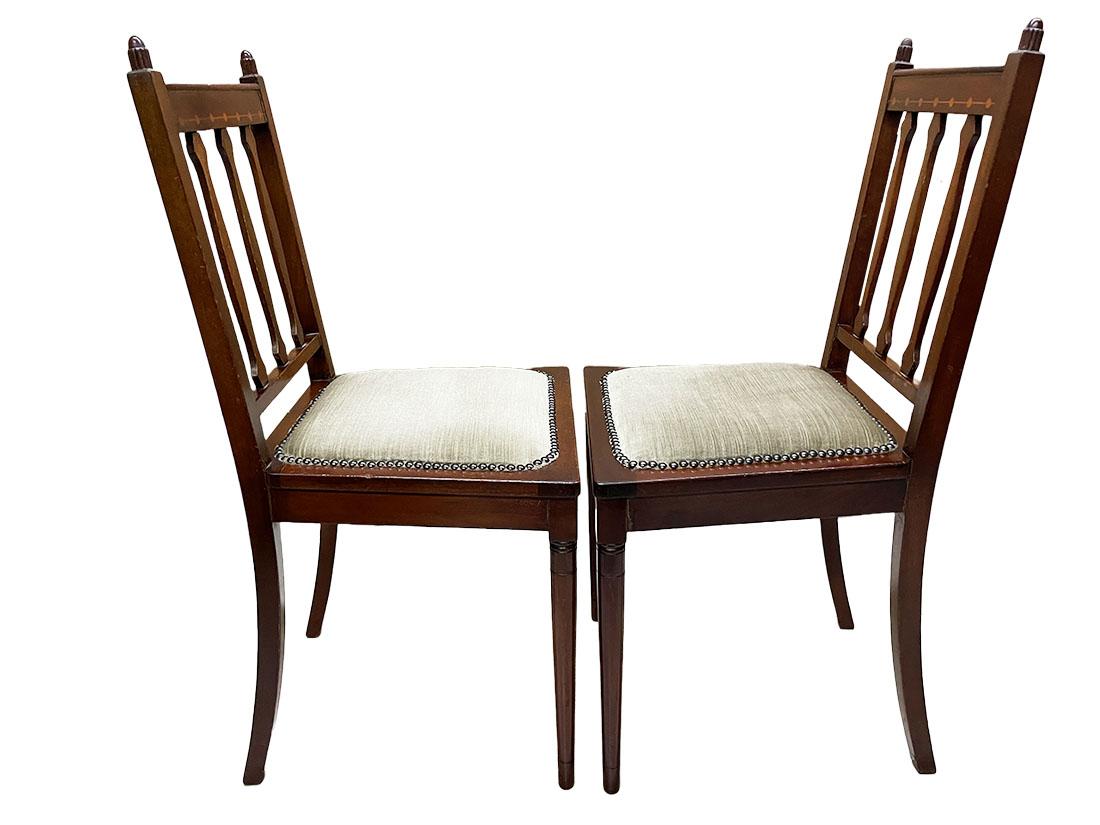 Tissu 2 chaises d'appoint Art Déco hollandaises Pander & Zonen, 1920 en vente