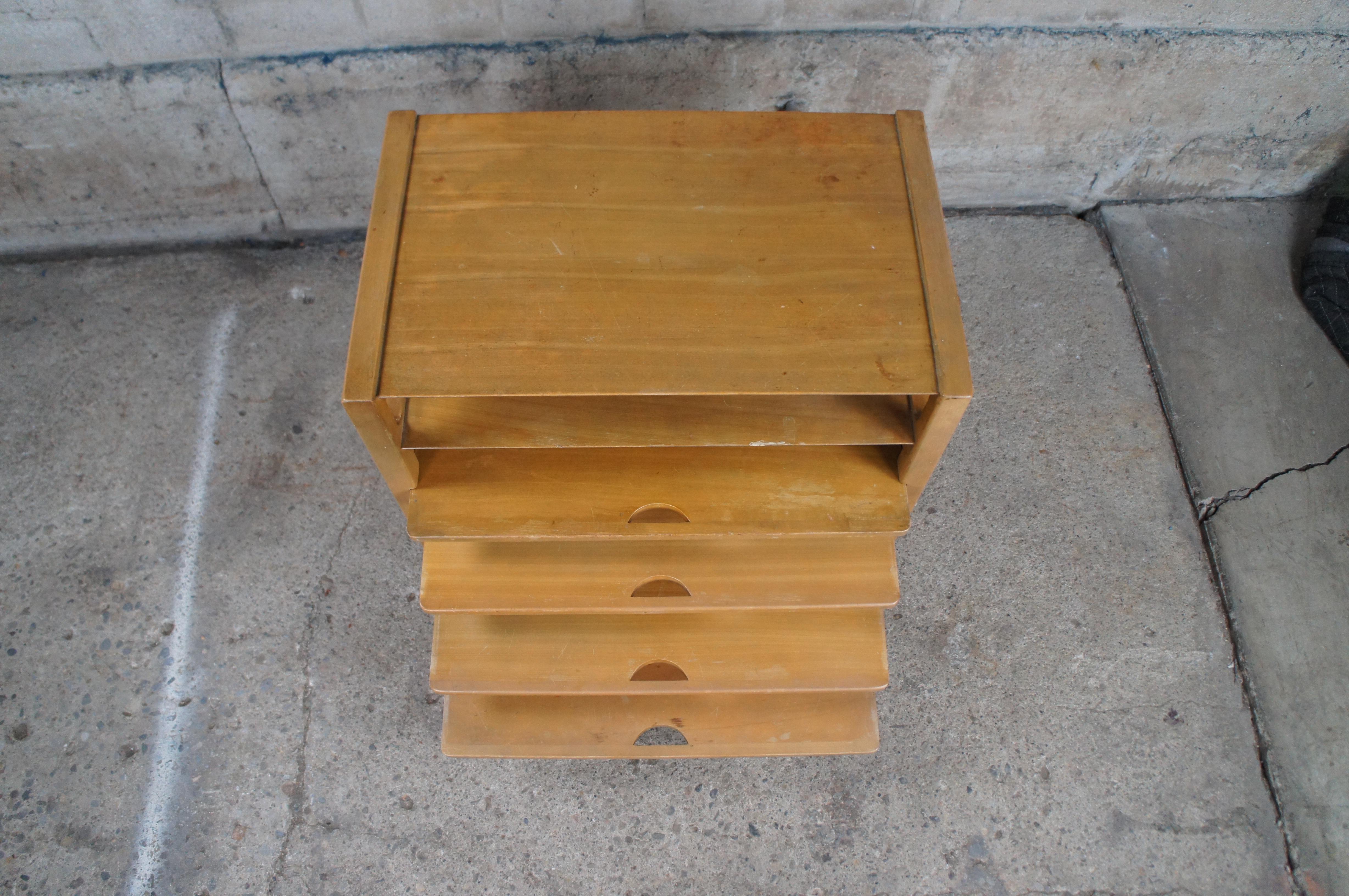 2 Edward Wormley for Drexel Precedent Mid Century Magazine Artwork Library Table In Fair Condition In Dayton, OH