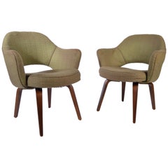 2 Eero Saarinen Bentwood Executive Chairs for Knoll-Series 71