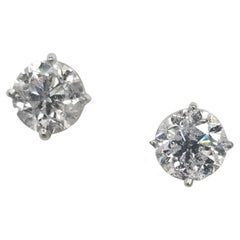 2 diamants taille brillant certifiés EGL ; couleur « D », clarté Clarté I1, 4,03 carats
