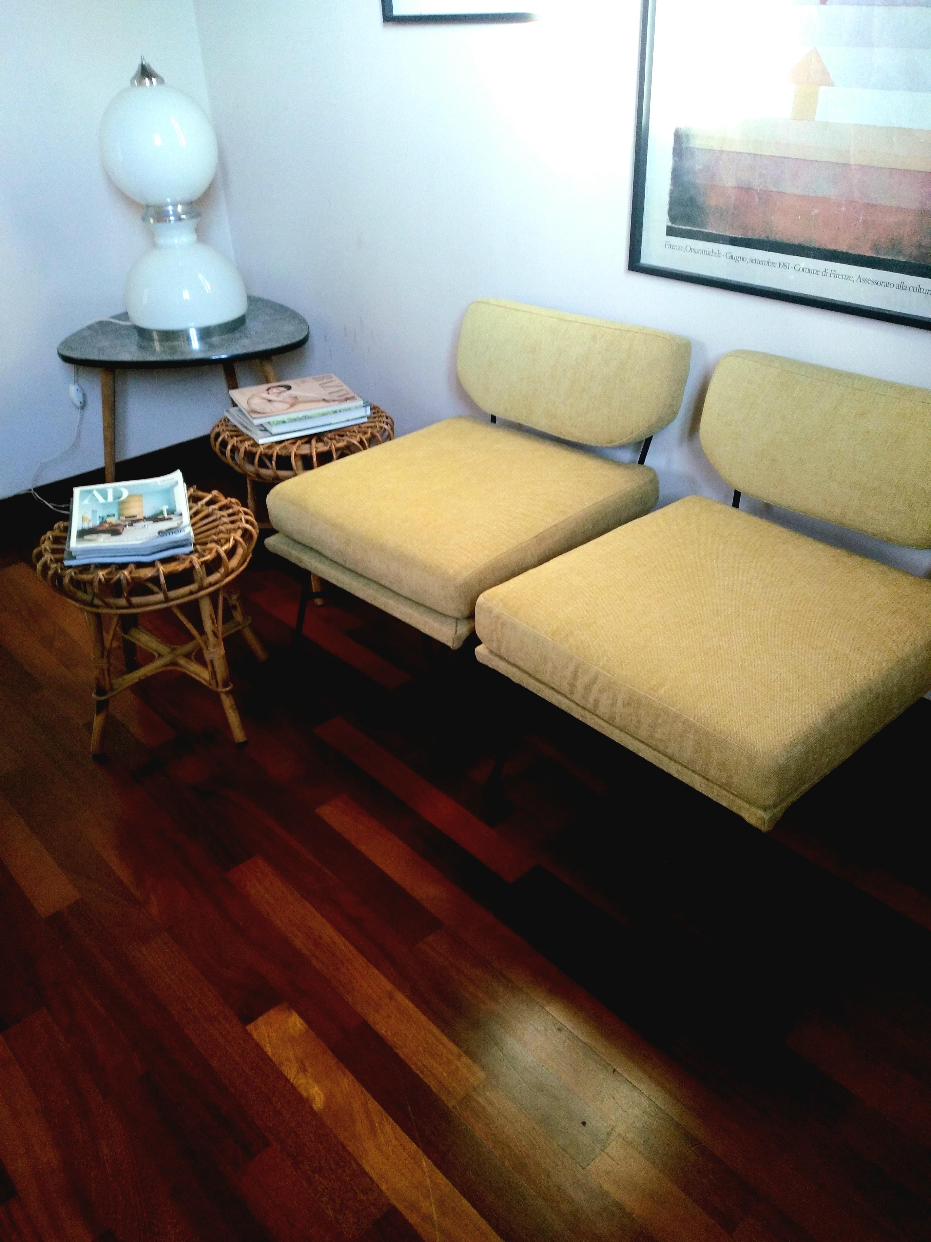 2 Elettra Armchairs by BBPR Studio From Arflex, 1955s 7