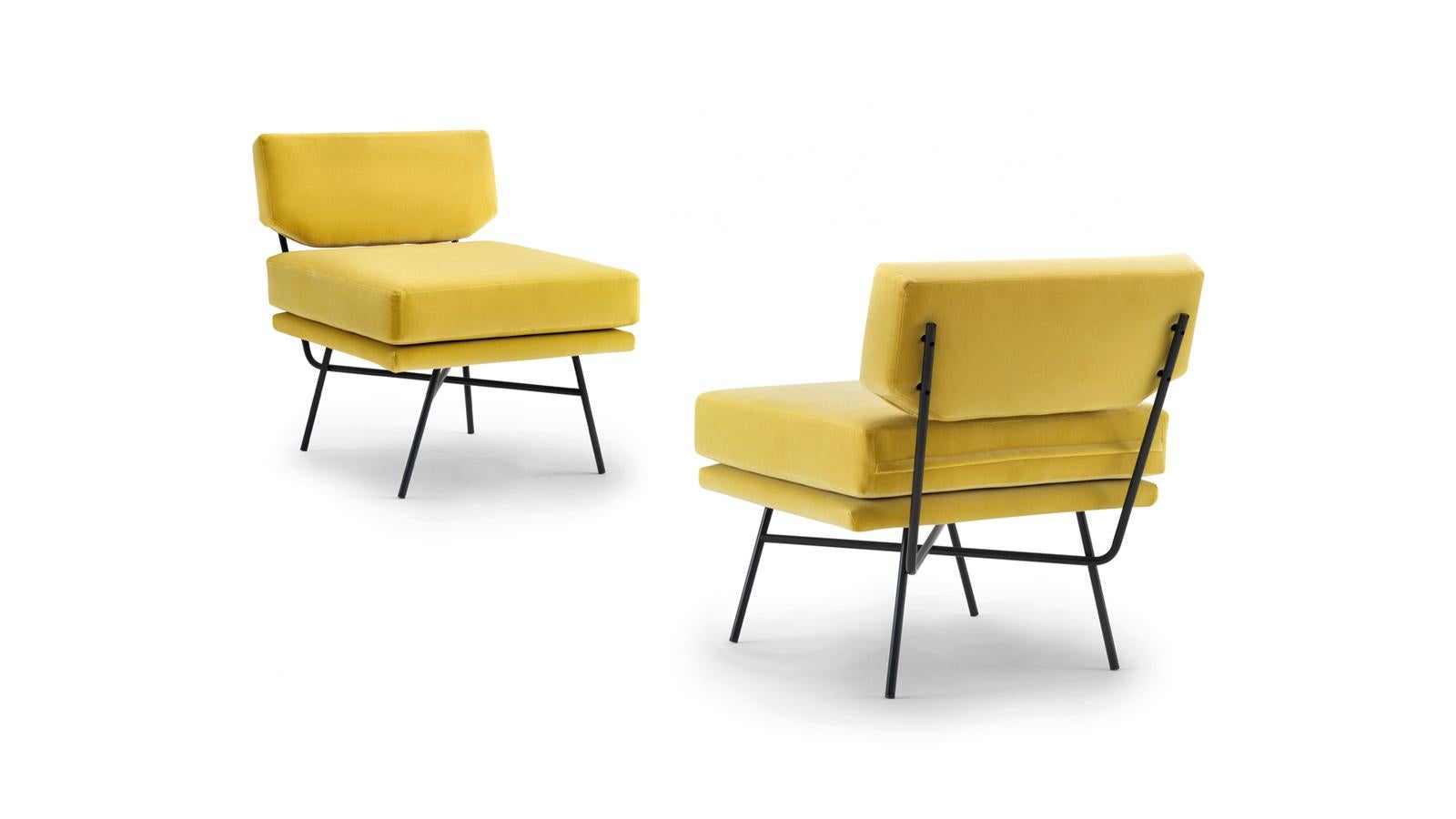 Mid-20th Century 2 Elettra Armchairs by BBPR Studio From Arflex, 1955s For Sale