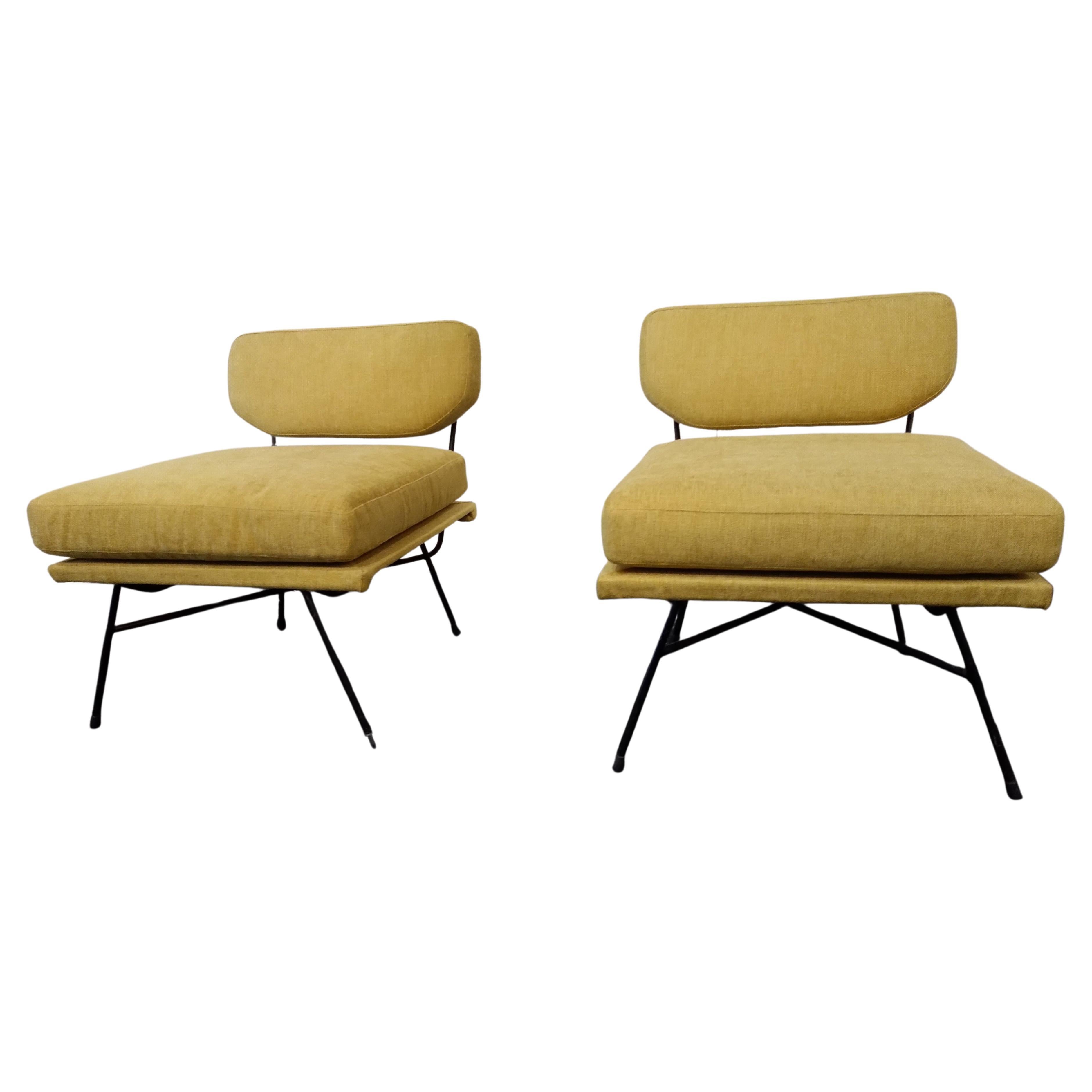 Mid-20th Century 2 Elettra Armchairs by BBPR Studio From Arflex, 1955s