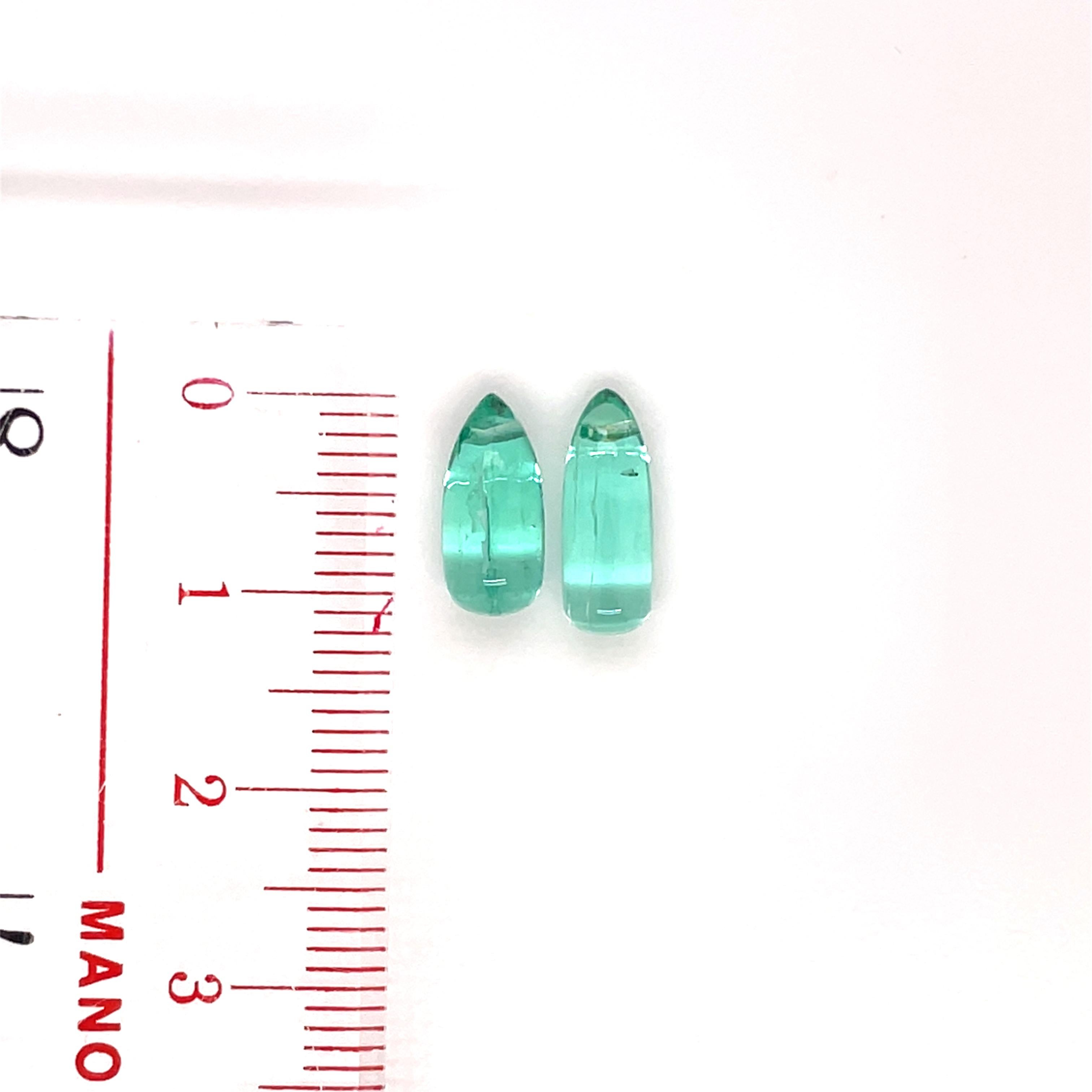 2 Gocce di smeraldo Cts 5,23 in vendita 3