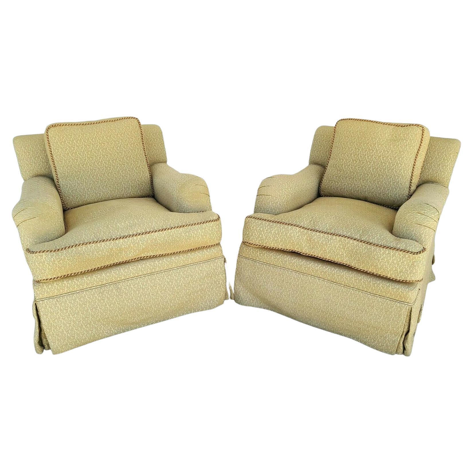 (2) English Lounge Chairs by Designer C Brett Carter
