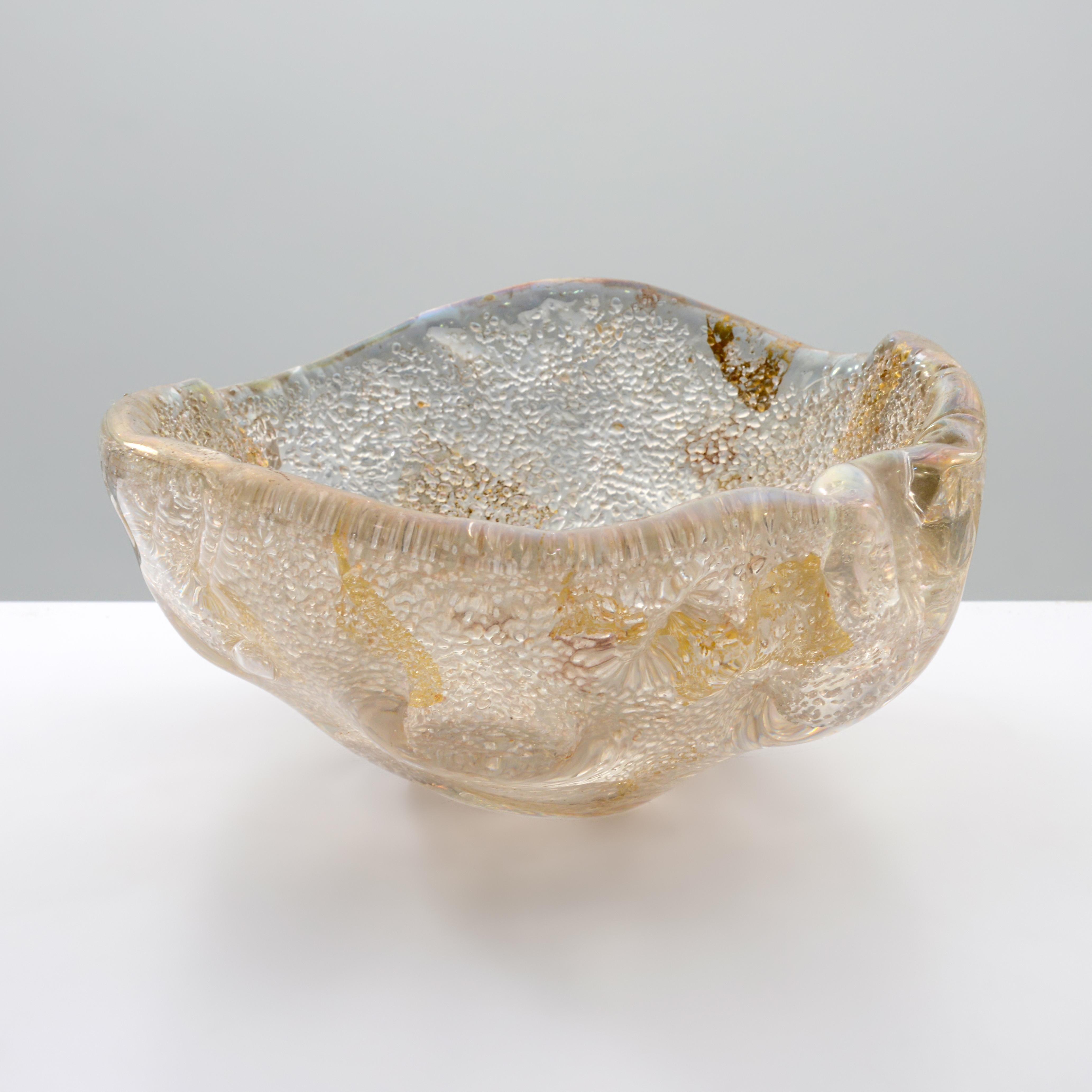 2 Ercole Barovier RUGIADOSO Bowls / Vessels, Murano, Priced Each In Good Condition For Sale In Lake Worth Beach, FL