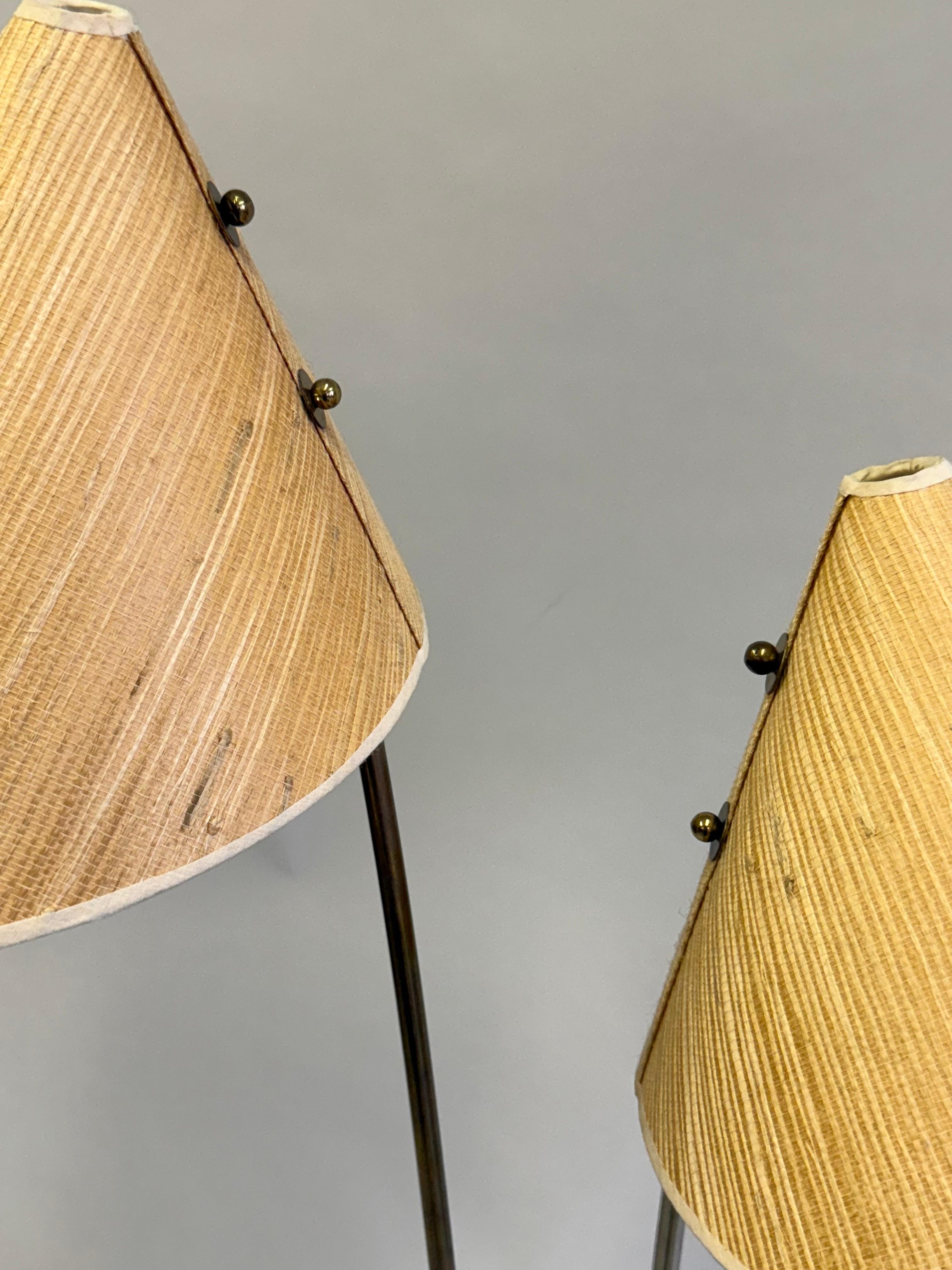 2 Lampade da terra europee della metà del secolo moderno / tardo Art Deco di Karl Hagenauer in vendita 3