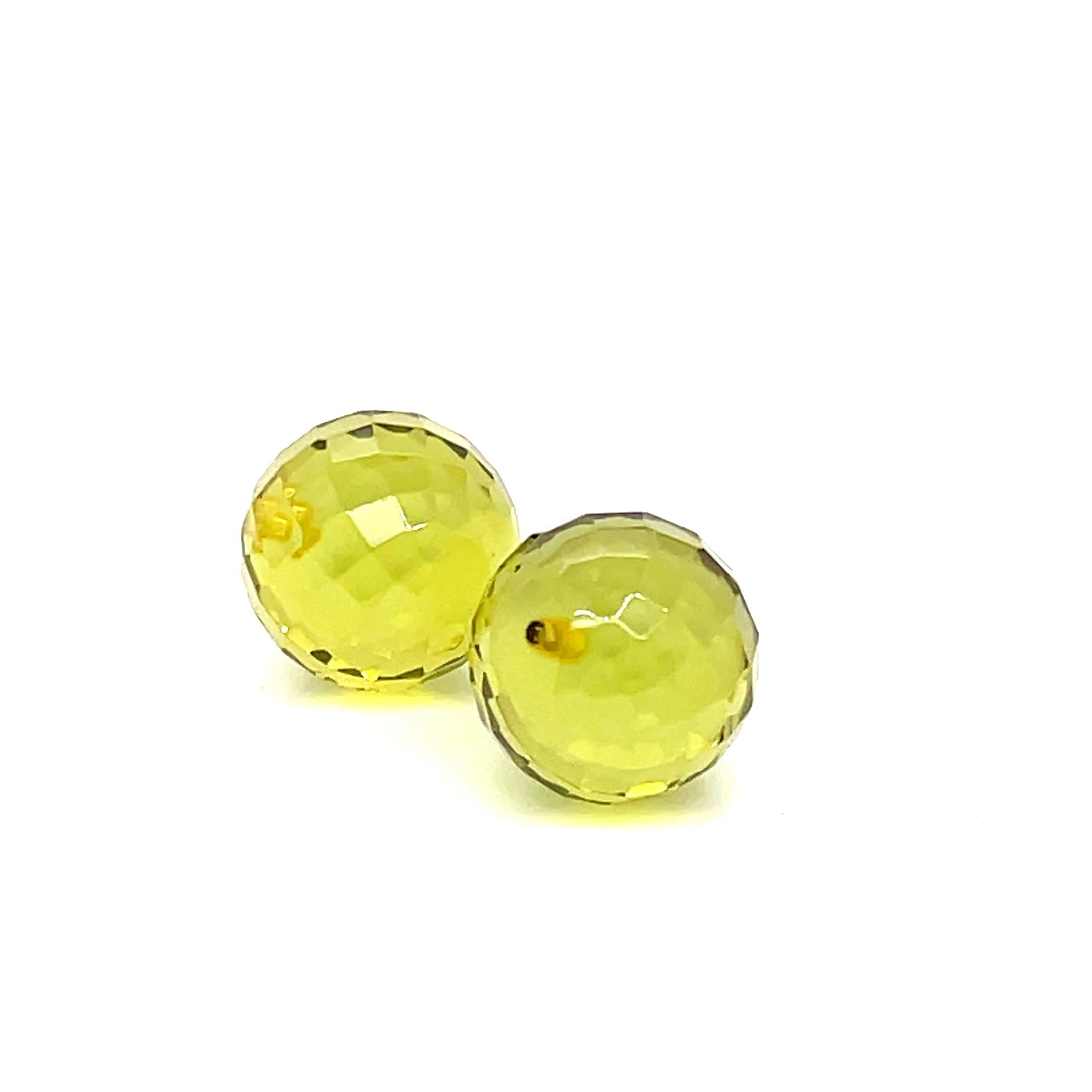 2 Facettierte Bernstein-Cts 8,32 (Rundschliff) im Angebot